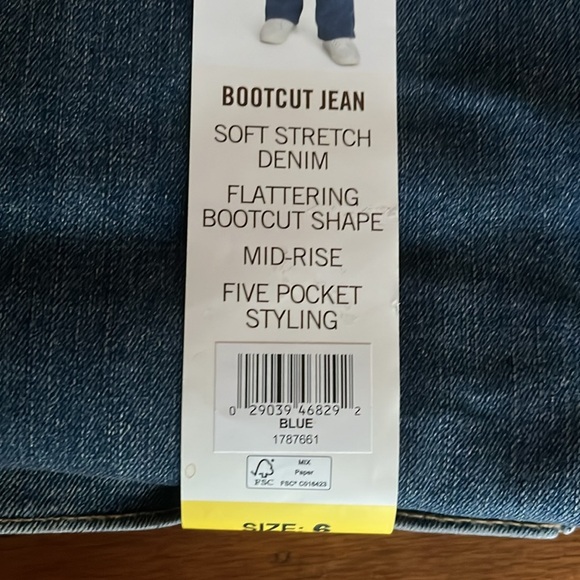 Vintage America Ladies' Bootcut Jean Mid-Rise Stretch Size 6 New - Picture 5 of 7